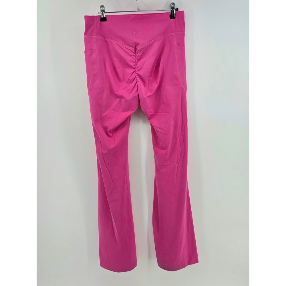 Halara Barbiecore Pink Flare Leggings Size L Women High Waist Scrunch Butt Yoga - Picture 7 of 7